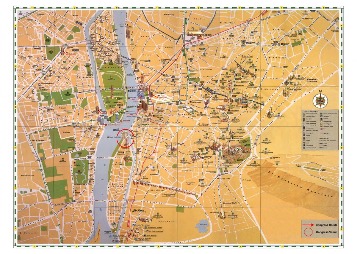 kairo turistattraksjonene kart