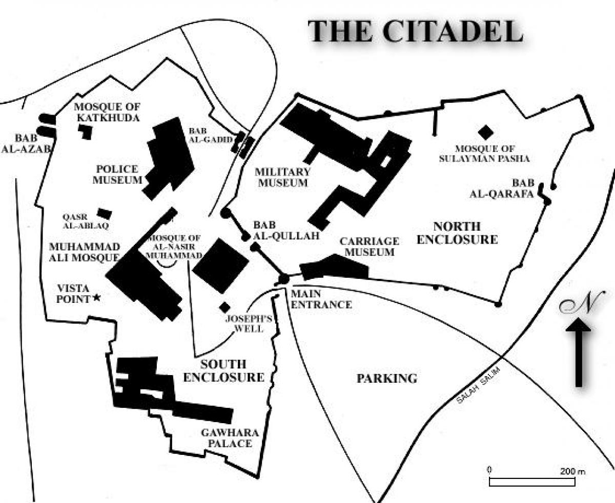 Kart av cairo citadel