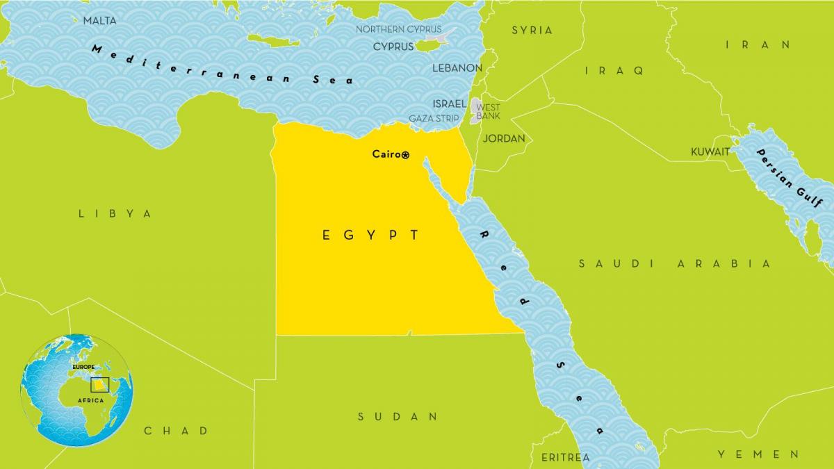 hovedstaden i egypt kart